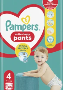 PAMPERS Active Baby pieluchomajtki 9 15kg rozmiar 4 66 szt