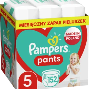 PAMPERS Pants pieluchomajtki rozm5 12 17kg 152 szt