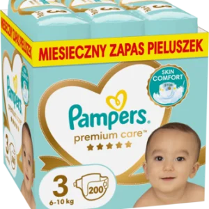 PAMPERS Premium Care pieluchy 6 10kg rozmiar 3 200 szt