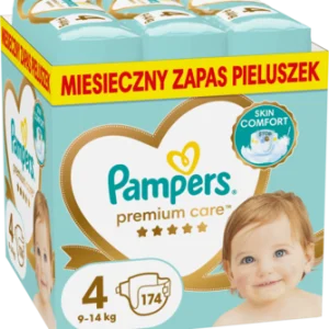 PAMPERS Premium Care pieluchy 9 14kg rozmiar 4 174 szt