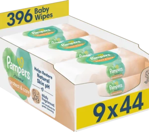 PAMPERS Harmonie Protect Care chusteczki nawilzane Nagietek 9x44 szt
